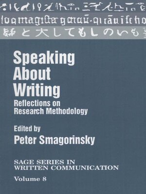 cover image of Speaking About Writing